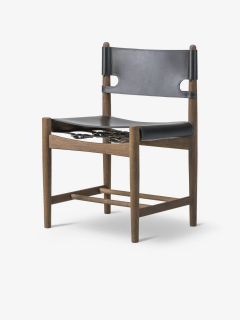  B rge Mogensen Borge Mogensen BORGE MOGENSEN SPANISH DINING CHAIR IN SMOKED OAK - 3595184