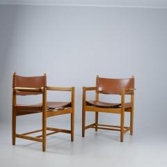  B rge Mogensen Borge Mogensen Borge Mogensen Armchairs 3238 Hunting Chair in Oak Leather Fredericia - 4266737