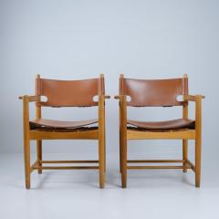  B rge Mogensen Borge Mogensen Borge Mogensen Armchairs 3238 Hunting Chair in Oak Leather Fredericia - 4266739