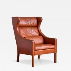  B rge Mogensen Borge Mogensen Borge Mogensen Leather Wingback Armchair - 4607881