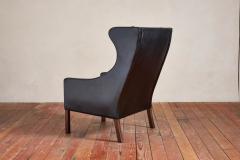  B rge Mogensen Borge Mogensen Borge Mogensen Leather Wingback Armchair with Ottoman - 4060148