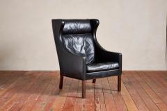  B rge Mogensen Borge Mogensen Borge Mogensen Leather Wingback Armchair with Ottoman - 4060152