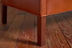  B rge Mogensen Borge Mogensen Borge Mogensen Leather Wingback Settee - 4612162