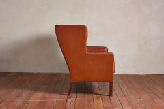  B rge Mogensen Borge Mogensen Borge Mogensen Leather Wingback Settee - 4612165
