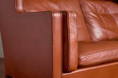  B rge Mogensen Borge Mogensen Borge Mogensen Leather Wingback Settee - 4612166