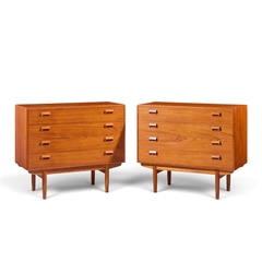  B rge Mogensen Borge Mogensen Borge Mogensen Mid Century Danish Modern Teak and Oak Chest of Drawers Pair - 4742483