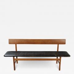  B rge Mogensen Borge Mogensen Borge Mogensen Model 3171 Teak Leather Bench - 2784223