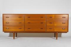  B rge Mogensen Borge Mogensen Danish Modern 9 Drawer Dressers in Teak with Oak Interiors 1960s Pair - 2483636