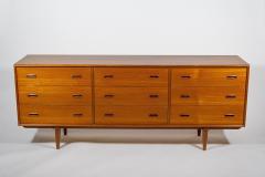  B rge Mogensen Borge Mogensen Danish Modern 9 Drawer Dressers in Teak with Oak Interiors 1960s Pair - 2483640