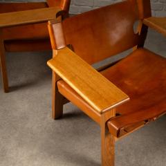  B rge Mogensen Borge Mogensen Pair of BM2226 Spanish Chairs B rge Mogensen Denmark 1960s - 3842555