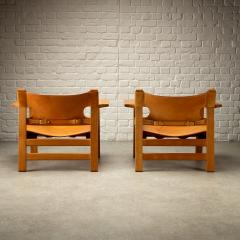  B rge Mogensen Borge Mogensen Pair of BM2226 Spanish Chairs B rge Mogensen Denmark 1960s - 3927416