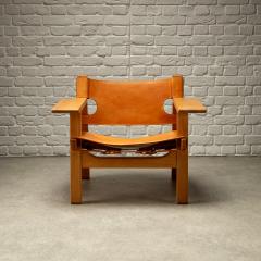  B rge Mogensen Borge Mogensen Pair of BM2226 Spanish Chairs B rge Mogensen Denmark 1960s - 3927419