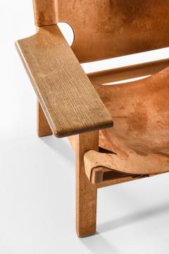  B rge Mogensen Borge Mogensen Pair of Spanish Chairs in Leather Oak by B rge Mogensen 1950s - 4612441