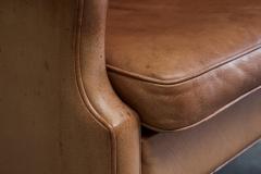  B rge Mogensen Borge Mogensen Scandinavian Lounge Chair in Patinated Cognac Leather 1970s - 4582354