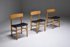  B rge Mogensen Borge Mogensen Scandinavian design B rge Mogensen Modern Dining Chairs in Oak 1960s - 2389578