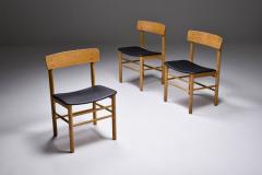  B rge Mogensen Borge Mogensen Scandinavian design B rge Mogensen Modern Dining Chairs in Oak 1960s - 2389620