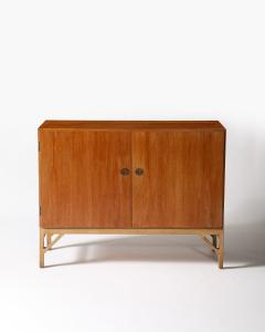  B rge Mogensen Borge Mogensen Teak Oak and Brass Cabinet by Borge Mogensen Denmark c 1960 - 4209892