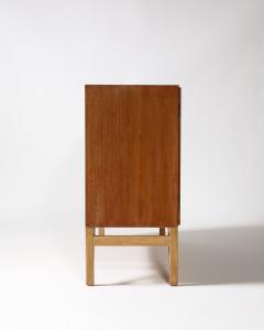  B rge Mogensen Borge Mogensen Teak Oak and Brass Cabinet by Borge Mogensen Denmark c 1960 - 4209901
