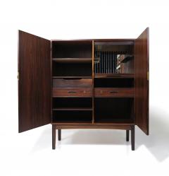  B rge Mogensen Borge Mogensen c 1956 Rare Handcrafted Brazilian Rosewood Bar Cabinet by Borge Mogensen - 3986261