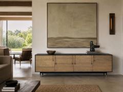  BDDW BDDW Modern Sideboard Ebonized Wood Tiger Maple Bronze USA 2015 - 4714828