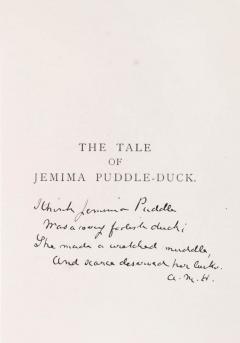  BEATRIX POTTER The Tale of Jemima Puddle Duck by BEATRIX POTTER - 2941487