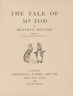  BEATRIX POTTER The Tale of Mr Tod by Beatrix POTTER - 3248161