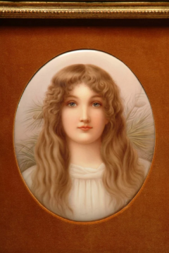  BERLIN K P M BERLIN K P M OVAL PORCELAIN PLAQUE BLONDE BEAUTY - 3565850