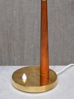  BOR NS BOR S Bor ns Adjustable Desk Table Lamp in Brass and Teak Model B8554 Sweden 1960s - 4731551
