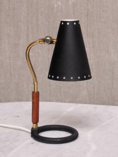  BOR NS BOR S Bor ns Bor s Table Desk Lamp in Brass Wood and Lacquered Metal Sweden 1950s - 3816973