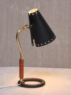  BOR NS BOR S Bor ns Bor s Table Desk Lamp in Brass Wood and Lacquered Metal Sweden 1950s - 3816975