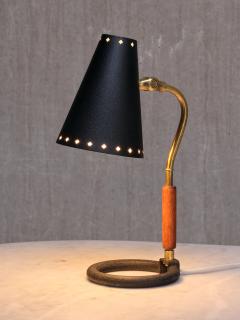  BOR NS BOR S Bor ns Bor s Table Desk Lamp in Brass Wood and Lacquered Metal Sweden 1950s - 3816978