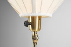  BOR NS BOR S Bor ns Model B7216 Brass Floor Lamp with Unique Lampshade Sweden 1950s - 3385709