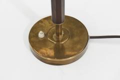  BOR NS BOR S Brass Oak and Glass Table Lamp by Bor ns Bor s Sweden 1940s - 3116301