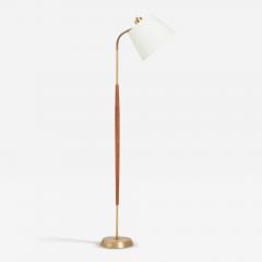  BOR NS BOR S Brass and Teak Reading Floor Lamp - 3066722