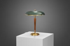  BOR NS BOR S Brass and Wood Model B8453 Table Lamp by Bor ns Bor s Sweden 1950s - 3223042