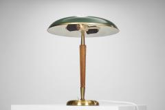  BOR NS BOR S Brass and Wood Model B8453 Table Lamp by Bor ns Bor s Sweden 1950s - 3223058