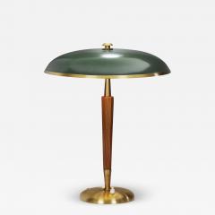  BOR NS BOR S Brass and Wood Model B8453 Table Lamp by Bor ns Bor s Sweden 1950s - 3224548