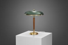  BOR NS BOR S Brass and Wood Model B8453 Table Lamp by Bor ns Bor s Sweden 1950s - 3671494