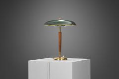  BOR NS BOR S Brass and Wood Model B8453 Table Lamp by Bor ns Bor s Sweden 1950s - 3671495