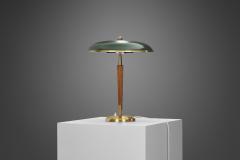  BOR NS BOR S Brass and Wood Model B8453 Table Lamp by Bor ns Bor s Sweden 1950s - 3671497