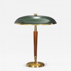  BOR NS BOR S Brass and Wood Model B8453 Table Lamp by Bor ns Bor s Sweden 1950s - 3675956