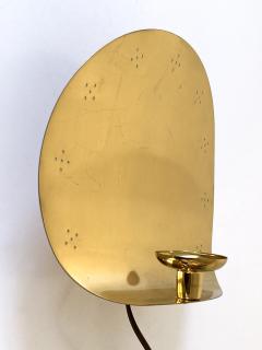  BOR NS BOR S Elegant Mid Century Brass Sconce with Candle Holder by Bor ns Bor s Sweden 1970s - 4441368