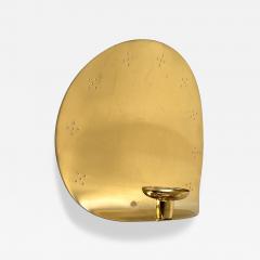  BOR NS BOR S Elegant Mid Century Brass Sconce with Candle Holder by Bor ns Bor s Sweden 1970s - 4441492