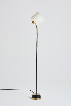  BOR NS BOR S Mid Century Brass and Black Reading Floor Lamp - 2076915