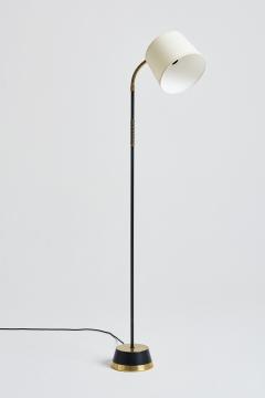  BOR NS BOR S Mid Century Brass and Black Reading Floor Lamp - 2076918