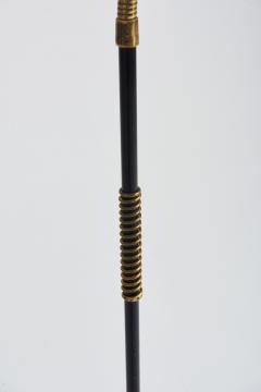  BOR NS BOR S Mid Century Brass and Black Reading Floor Lamp - 2076924