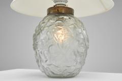  BOR NS BOR S Model 542 Glass Table Lamp by Bor ns Sweden ca 1940s - 4317847