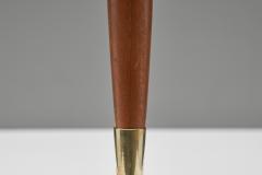  BOR NS BOR S Model B8453 Brass and Wood Table Lamp for Bor ns Sweden 1930s - 4338025