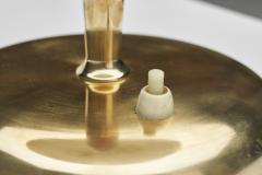  BOR NS BOR S Model B8453 Brass and Wood Table Lamp for Bor ns Sweden 1930s - 4338027