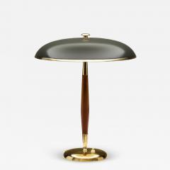  BOR NS BOR S Model B8453 Brass and Wood Table Lamp for Bor ns Sweden 1930s - 4344358